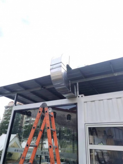 东莞市大排档排烟管道制作抽风机厨房不锈钢烟罩