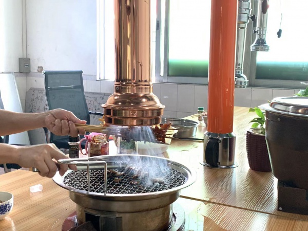 中山坦洲商场附近烤肉排烟系统川菜馆厨房排烟安装